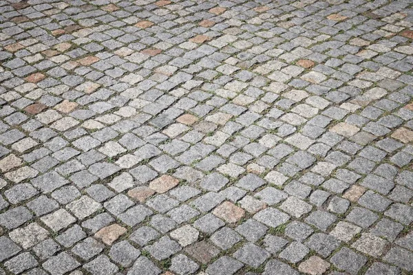 Struktura Chodníku Žulový Kámen Dlažba Pozadí Drážďan Německo — Stock fotografie