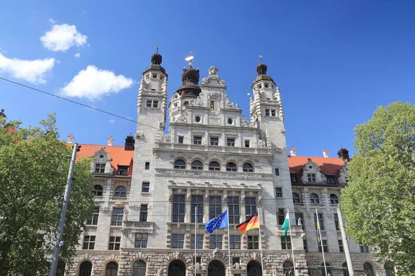 Lipská Radnice Architektura Německu Nová Radnice Neues Rathaus Stylu Historické — Stock fotografie