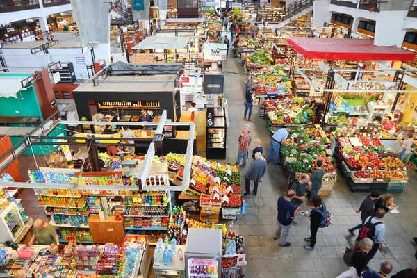 Wroclaw Polen Mei 2018 Shoppers Bezoeken Wroclaw Market Hall Hala — Stockfoto