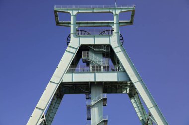 Bochum, Almanya. Ruhr bölgesinin sanayi mirası. Eski kömür madeni, şu anda Alman Madencilik Müzesi.