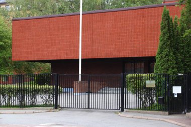 GOTHENBURG, SWEDEN - 27 Ağustos 2018: Göteborg, İsveç 'teki Rusya Federasyonu Başkonsolosluğu. 