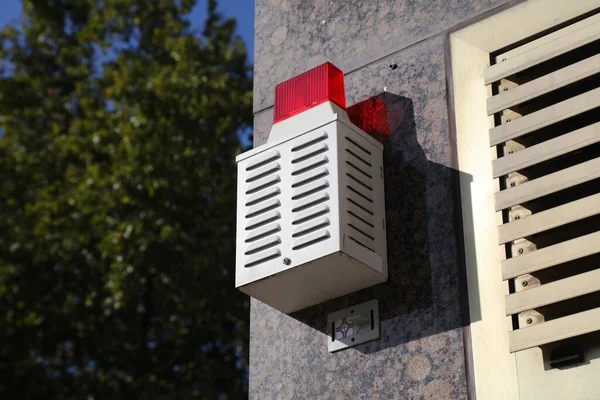 Система Сигналізації Безпеки Будинку Німеччині Спалах Сигналізації Пристрій Сирени — стокове фото