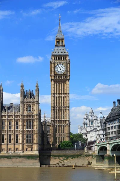 Παλάτι Του Westminster Στο Λονδίνο Ηνωμένο Βασίλειο Μπιγκ Μπεν — Φωτογραφία Αρχείου