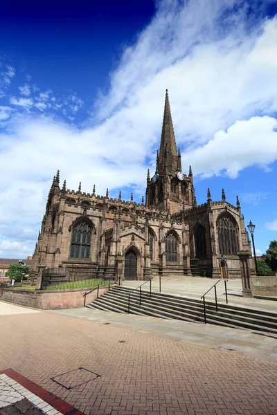 Rotherham Stadt South Yorkshire Großbritannien Rotherham Minster Allerheiligen Kirche Gotische — Stockfoto