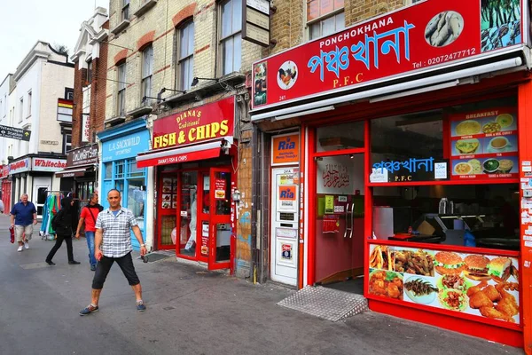London Juli 2016 Dianas Traditionelles Britisches Fisch Und Pommes Restaurant — Stockfoto