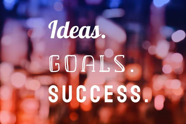 Ideas Goals Success Startup Innovation Motivational Quote Poster Success Motivation — Stock Photo, Image