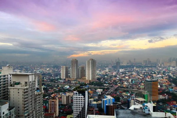 Manilastaden Filippinerna Makati Stad Och Mandaluyong — Stockfoto