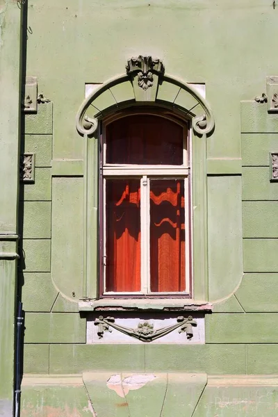 Vecchia Finestra Sibiu Città Transilvania Romania — Foto Stock