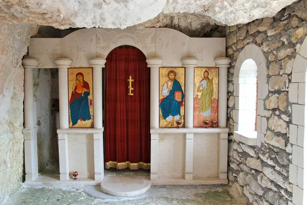 Ivanovo Bulgaria August 2012 Interior View Ivanovo Rock Hewn Church — Stock Photo, Image