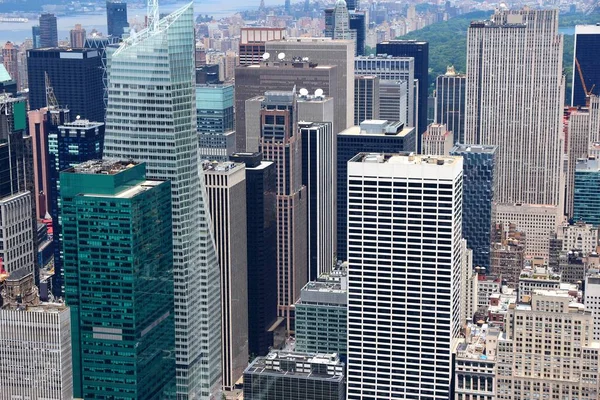 Flygfoto Från New York Midtown Manhattan City Scape — Stockfoto