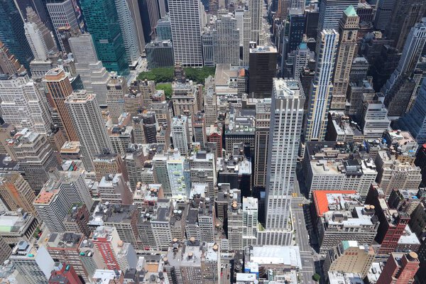 New York city aerial view. Midtown Manhattan cityscape.