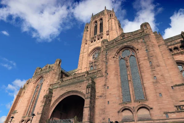 Liverpool Kathedrale Der Kirche Von England Neugotische Architektur — Stockfoto