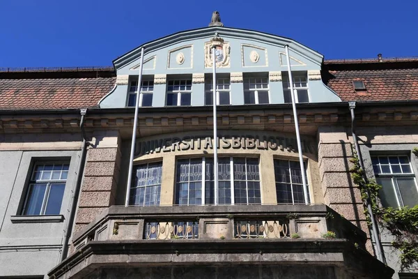 Erlangen Alemanha Maio 2018 Biblioteca Universitária Universitatsbibliothek Erlangen Alemanha Faz — Fotografia de Stock