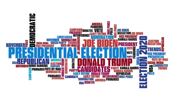 Washington Oktober 2020 Presidentskandidaten Kwesties Worden Weergegeven Als Een Woordwolk — Stockfoto