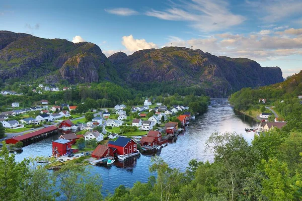 Ana Sira Città Nella Contea Rogaland Norvegia — Foto Stock
