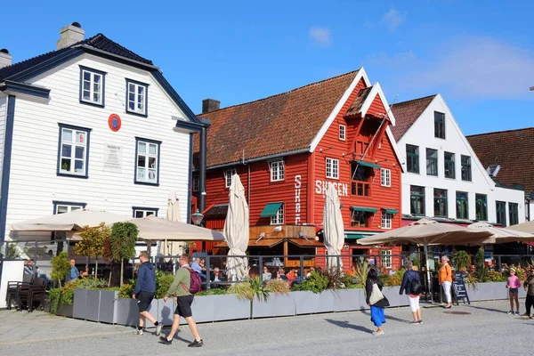 Stavanger Norwegen Juli 2020 Menschen Besuchen Den Bezirk Storhaug Stavanger — Stockfoto