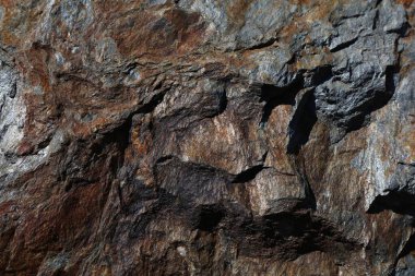 İspanya 'da Mica schist orta taneli metamorfik kaya. Dünya 'daki Paleozoik jeolojik çağdan kalma metamorfik kaya..