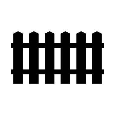 Bahçe çitleri izole. Basit ahşap çit vektör simgesi.