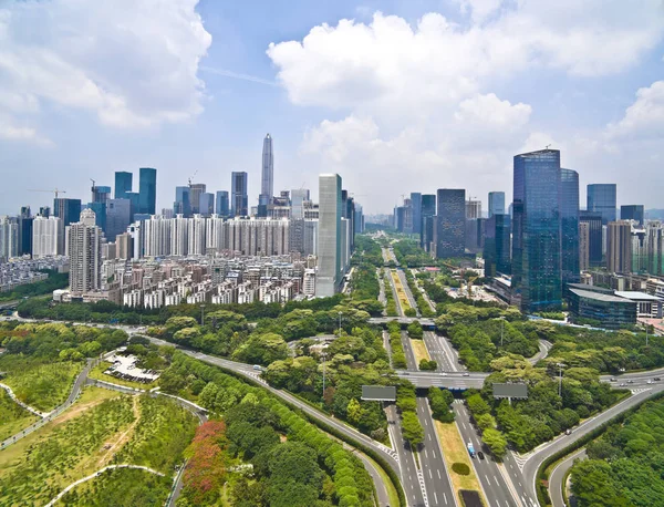 Fotografía Aérea Vista Pájaro Ciudad Viaducto Puente Calle Calle Paisaje Imagen De Stock