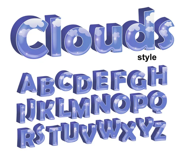 3D kelime bulutlar tasarımı için şık bir degrade kullanarak beyaz izole zemin üzerinde