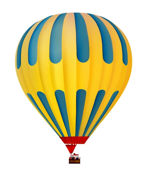 3D-kleurrijke hete luchtballon — Stockvector