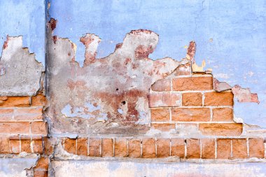 Eski tuğla duvar dokusu arka plan görüntüsü. Grunge kırmızı taş duvar