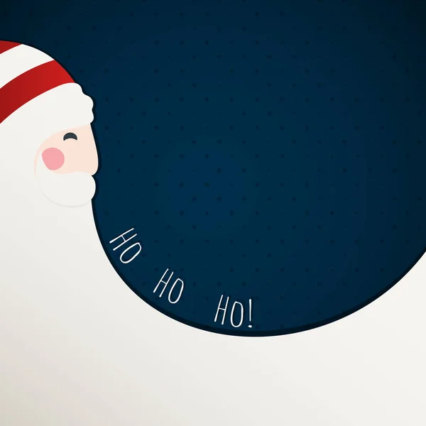 La carte de Noël rouge avec le Père Noël — Image vectorielle
