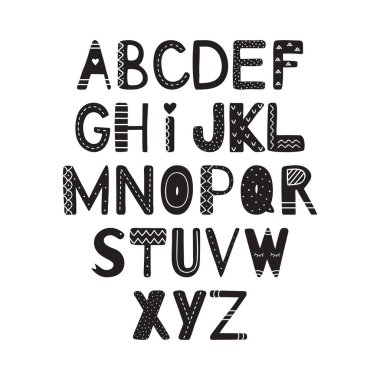 El alfabesi İskandinav tarzında çizimi