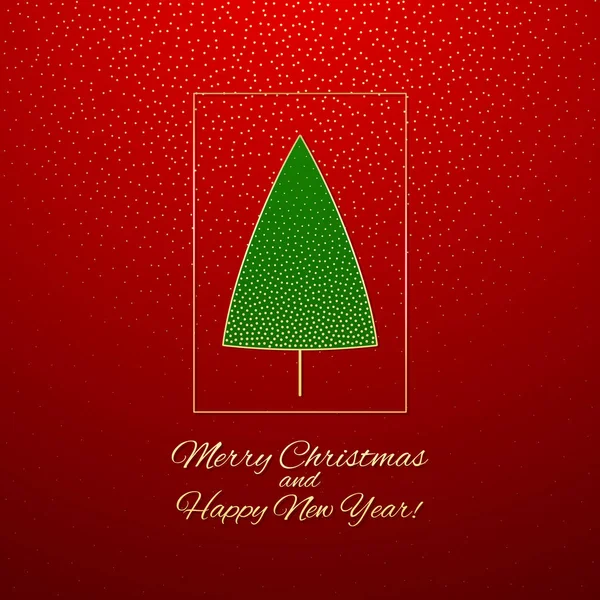 Blahopřání vánoční strom — Stockový vektor