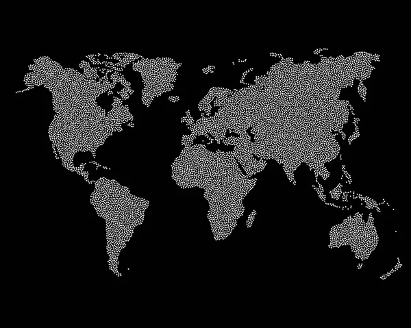 Bu bir beyaz nokta earth harita izole olduğunu — Stok Vektör