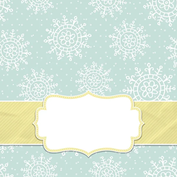 美丽的框架上一个无缝的背景与雪花 圣诞和新年的问候 向量例证 — 图库矢量图片
