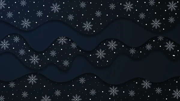 Este es el fondo negro de Navidad con olas . — Archivo Imágenes Vectoriales