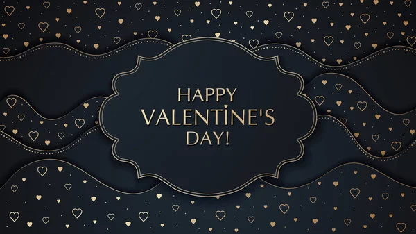 The Valentine s Day cut paper effect background — Stockový vektor