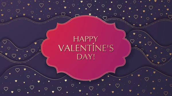 The Valentine s Day cut paper effect background — Stockový vektor