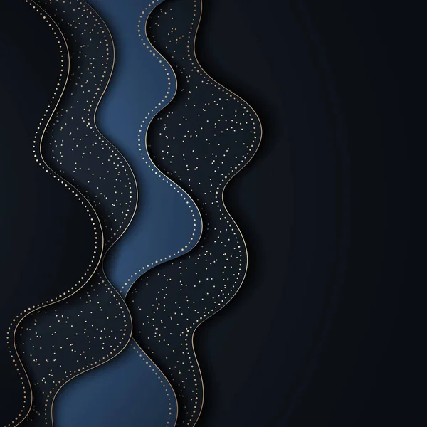 Fond Lumineux Abstrait Avec Des Couches Ondes Motif Demi Ton — Image vectorielle