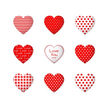 Bu bir kırmızı kalp simgeler kümesidir.