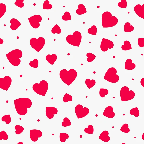 The red love Seamless pattern with hearts — Stock Vector