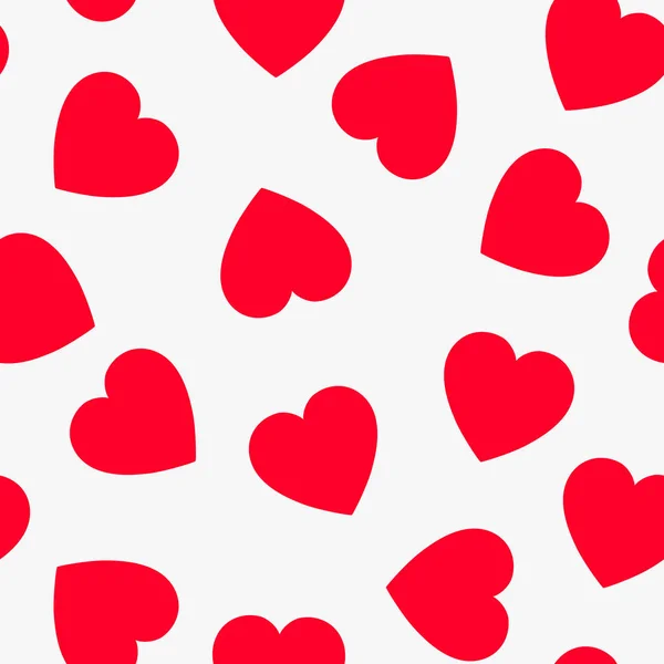 El amor rojo Patrón sin costuras con corazones — Archivo Imágenes Vectoriales