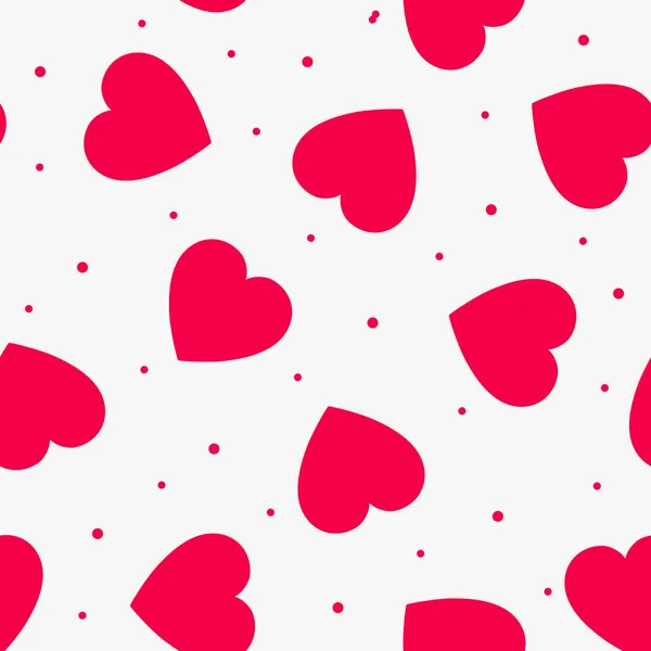 Röd kärlek sömlösa mönster med hjärtan — Stock vektor