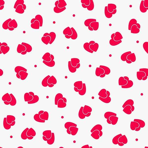 The red love Seamless pattern with hearts — Stock Vector