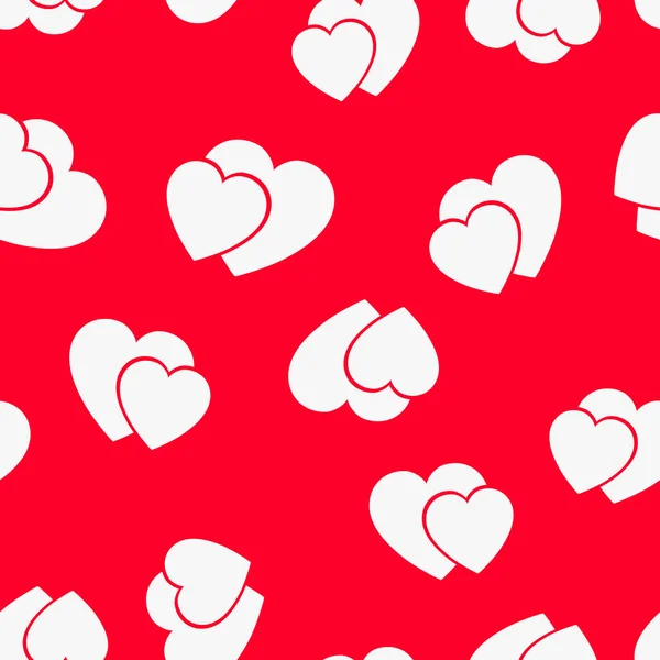 O padrão sem costura amor vermelho com corações —  Vetores de Stock