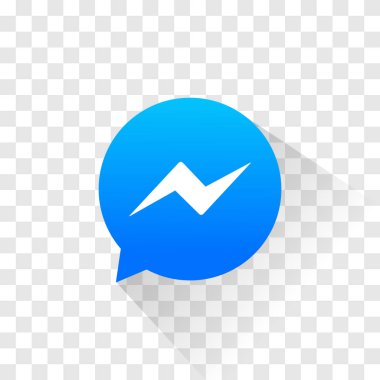 İzole Facebook messenger logo. Vektör çizim. Facebook messenger simgesini.