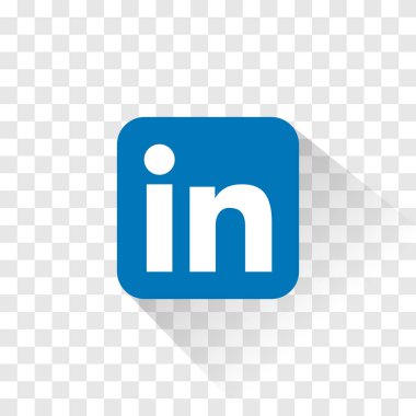İzole LinkedIn logosunu görmeniz gerekir. Vektör çizim. LinkedIn simgesi.