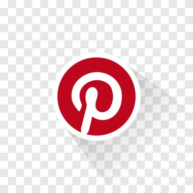 İzole Pinterest logosunu görmeniz gerekir. Vektör çizim. Pinterest simgesi.