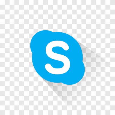 İzole Skype logosunu görmeniz gerekir. Vektör çizim. Skype simgesini.