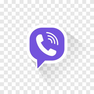 İzole Viber logosunu görmeniz gerekir. Vektör çizim. Viber simgesi.