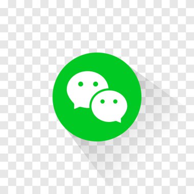 İzole Wechat logosunu görmeniz gerekir. Vektör çizim. Wechat simgesi.