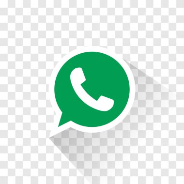 İzole Whatsapp logosunu görmeniz gerekir. Vektör çizim. Whatsapp simgesi.