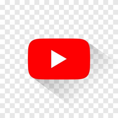 İzole Youtoube logosunu görmeniz gerekir. Vektör çizim. YouToube simgesi.