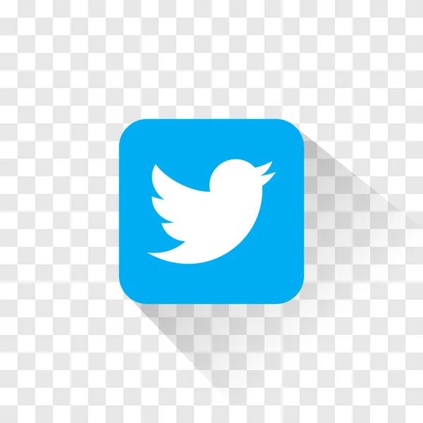 Isolerade Twitters logotyp. Vektorillustration. Twitter-ikonen. — Stock vektor